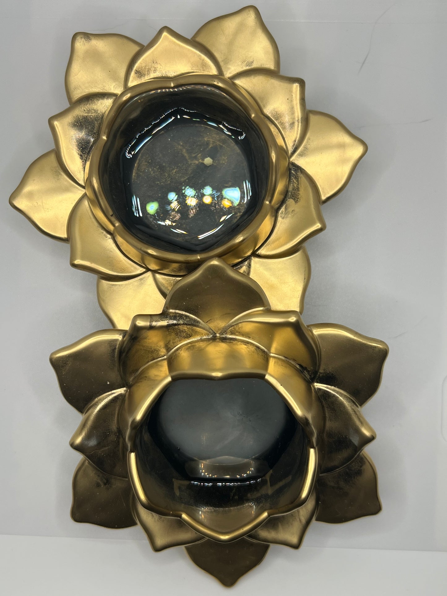 Lotus Flower Tea Light Holders (set of 2)