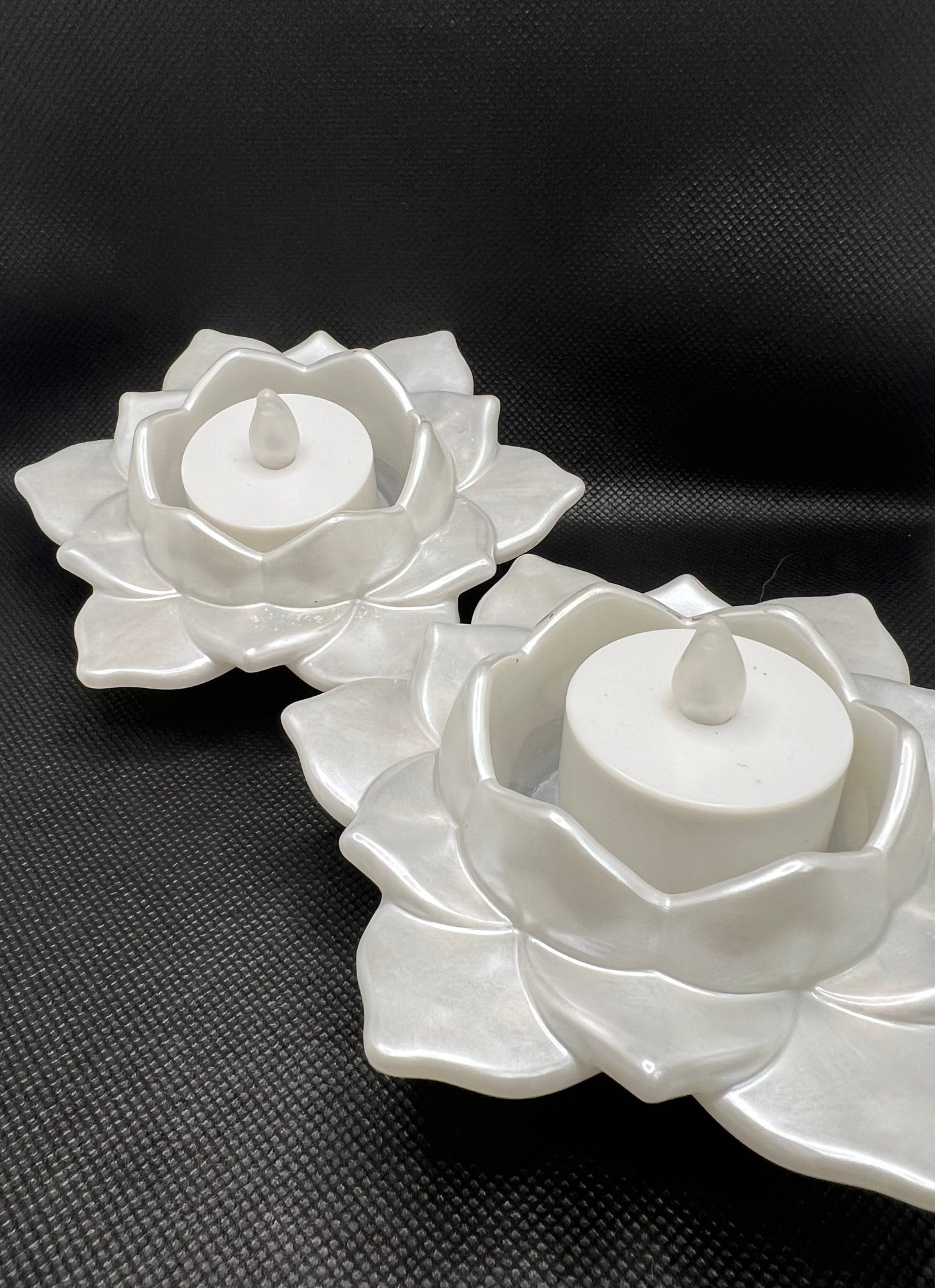 Lotus Flower Tea Light Holders (set of 2)