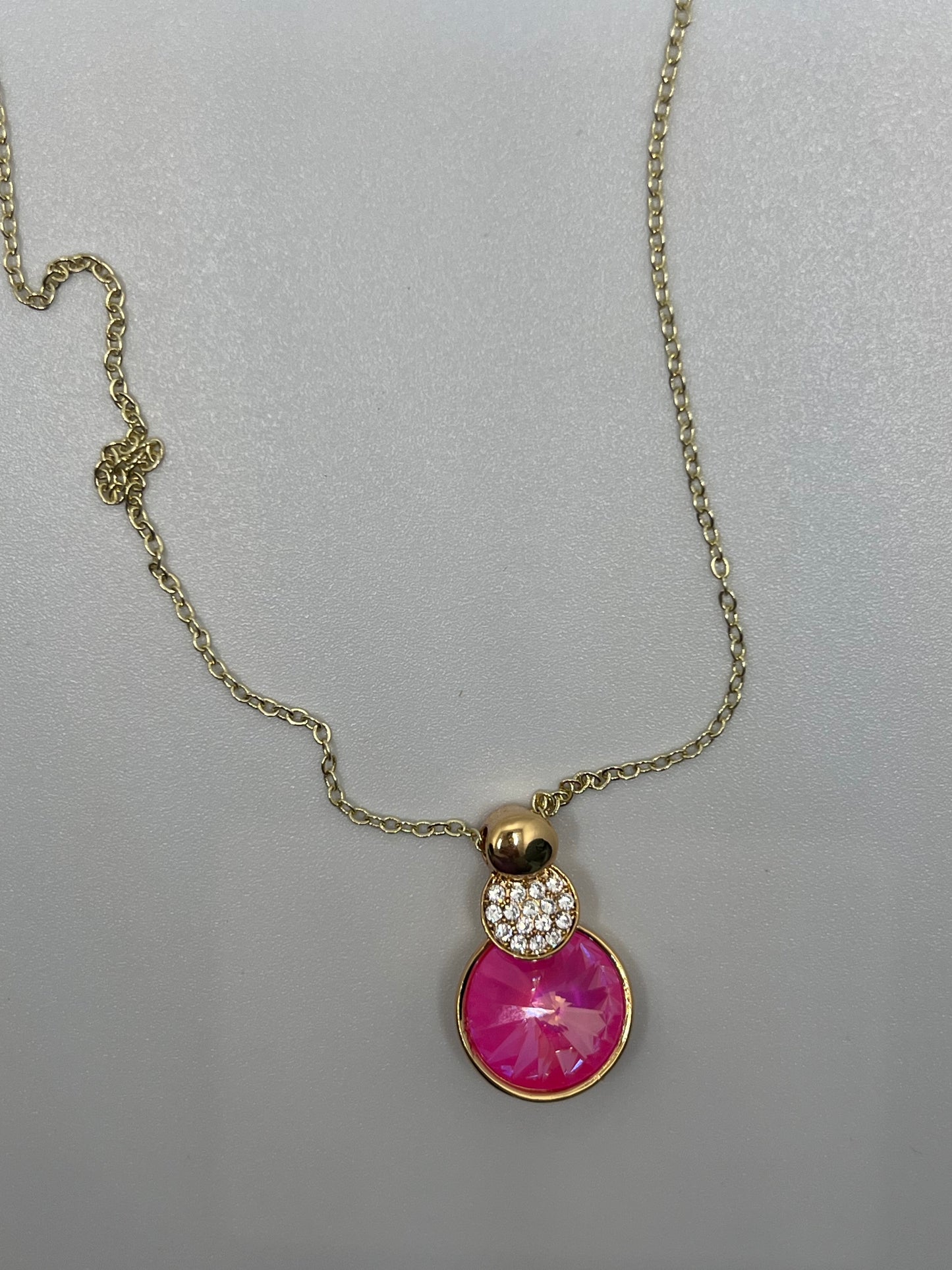 Ultra Pink Crystal Necklace
