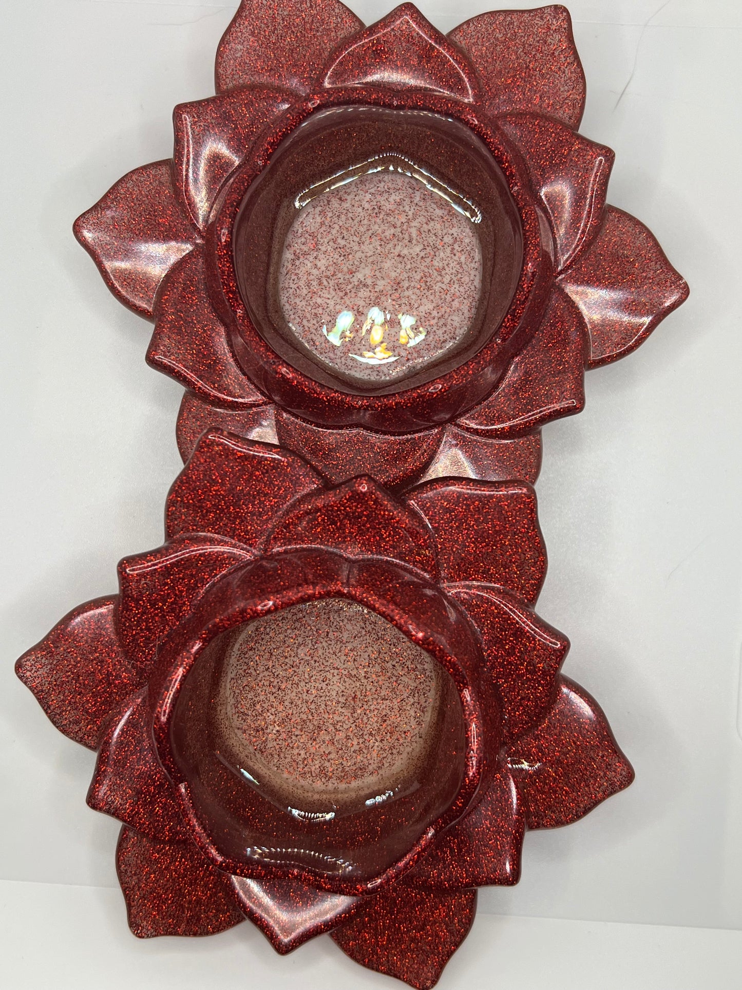 Lotus Flower Tea Light Holders (set of 2)