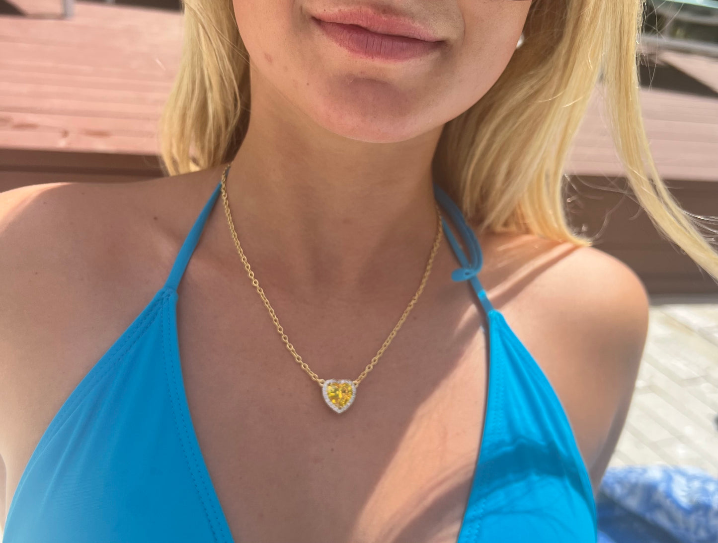 Citrine Heart Necklace