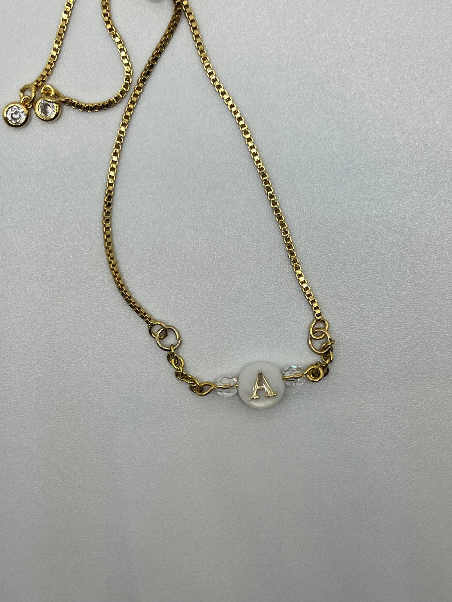 Custom Initial and Crystal Bracelet