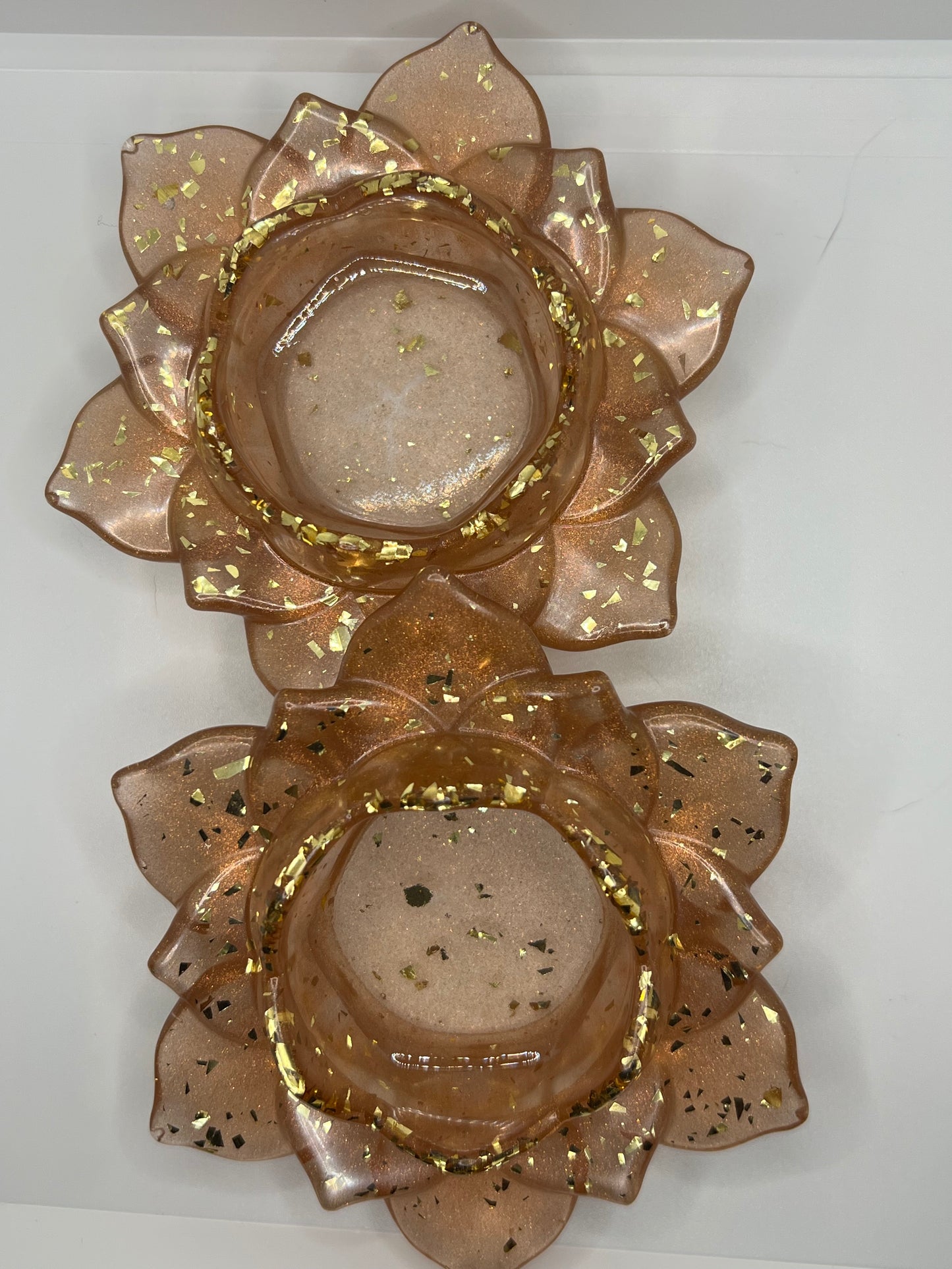 Lotus Flower Tea Light Holders (set of 2)