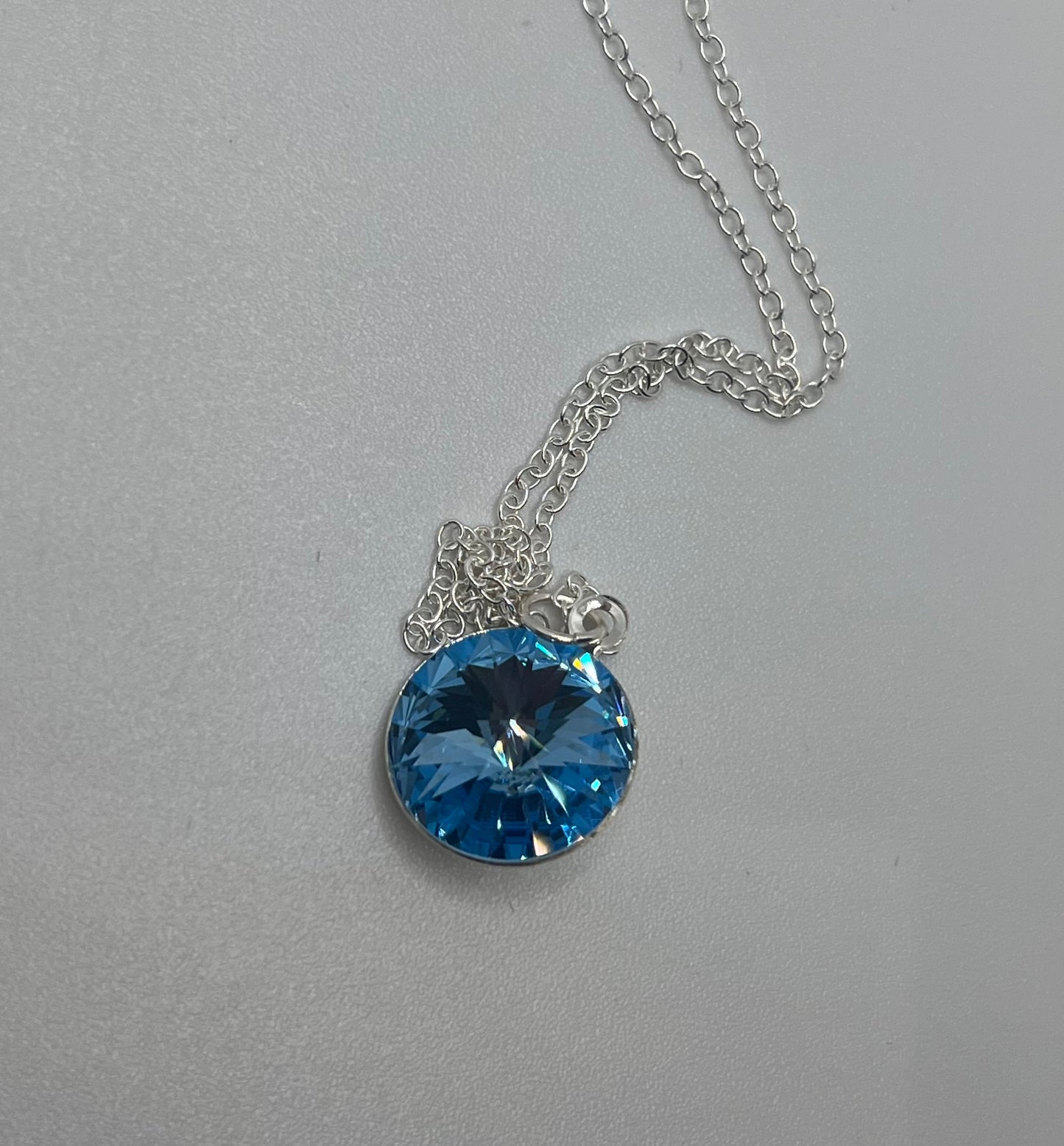 Aquamarine Crystal Rivoli Necklace