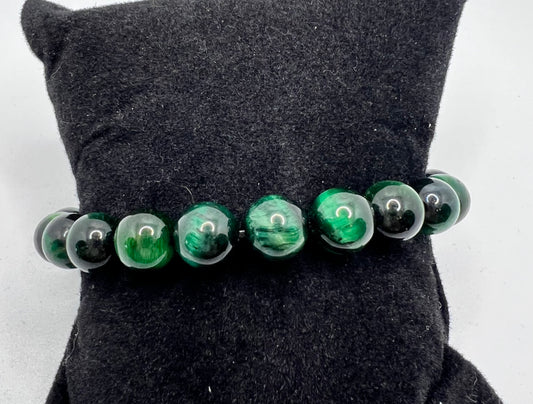 Green Tiger Eye Stretch Bracelet