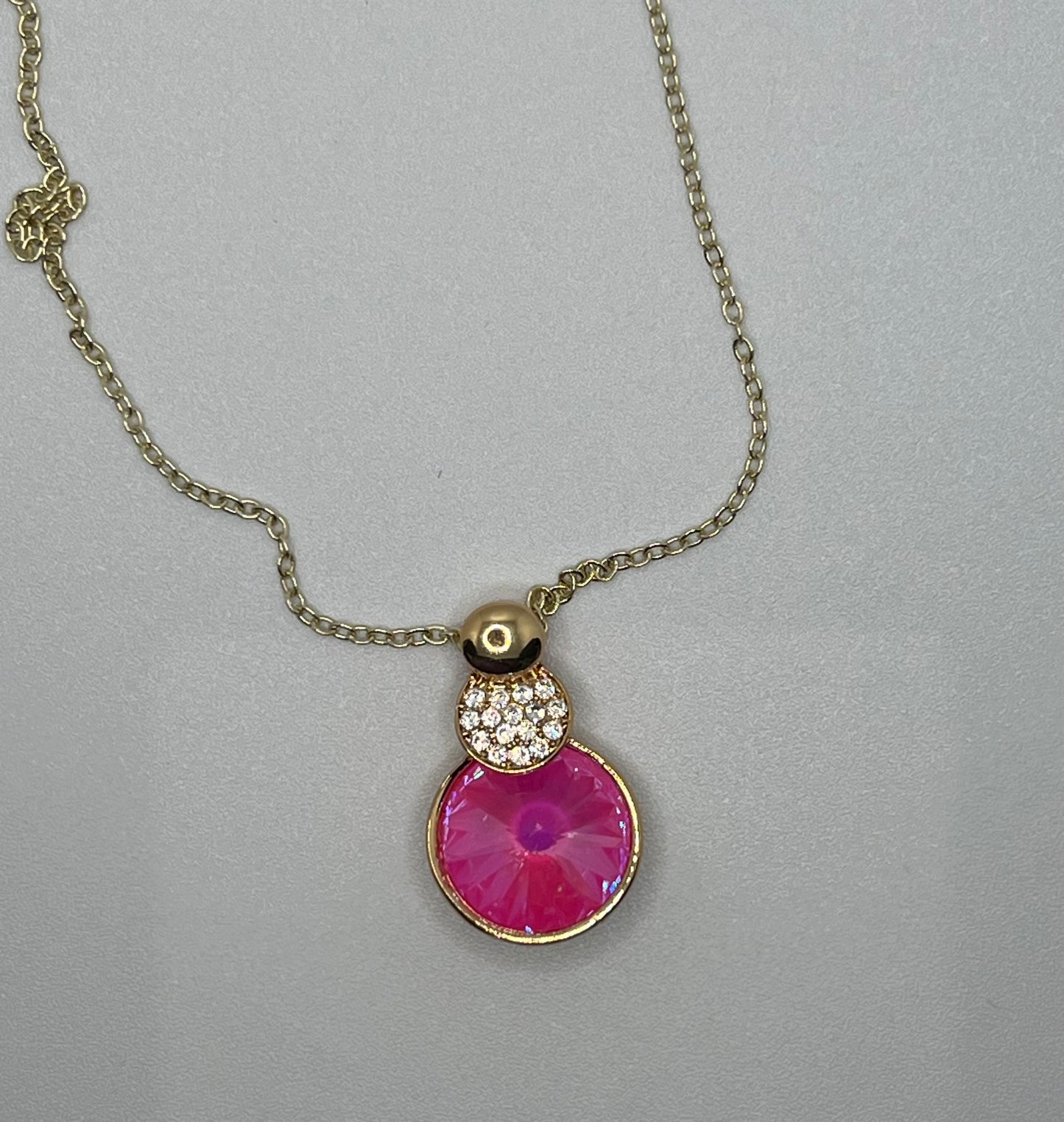 Ultra Pink Crystal Necklace