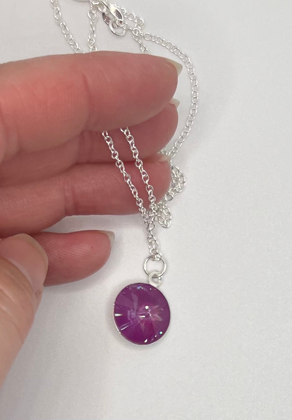 Orchid Ignite Crystal Necklace
