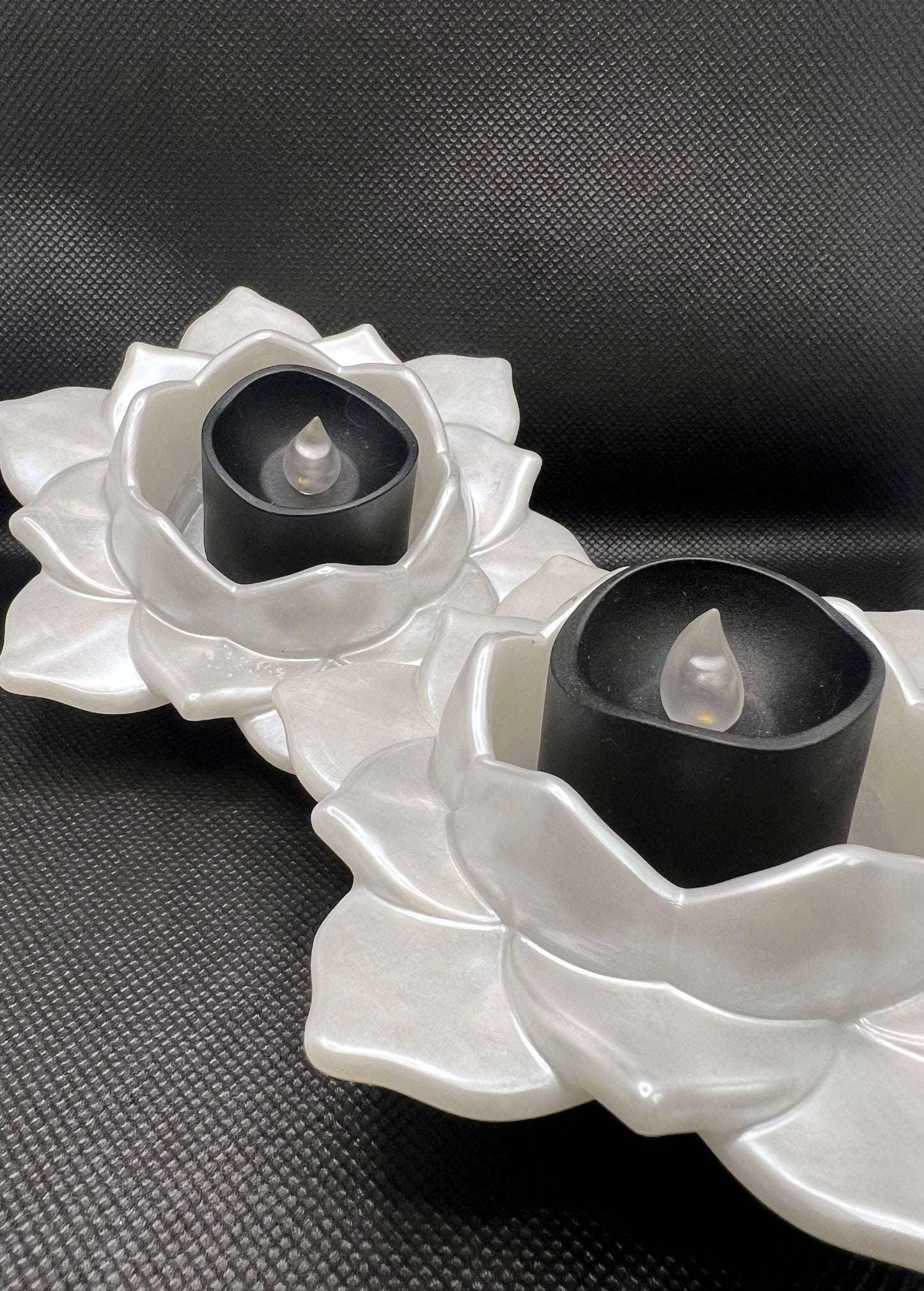 Lotus Flower Tea Light Holders (set of 2)