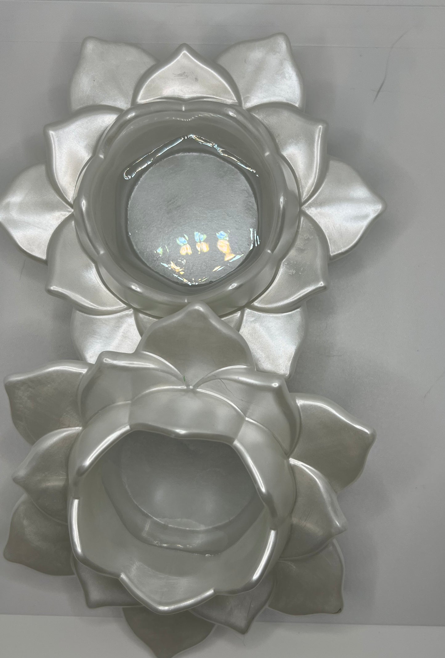 Lotus Flower Tea Light Holders (set of 2)