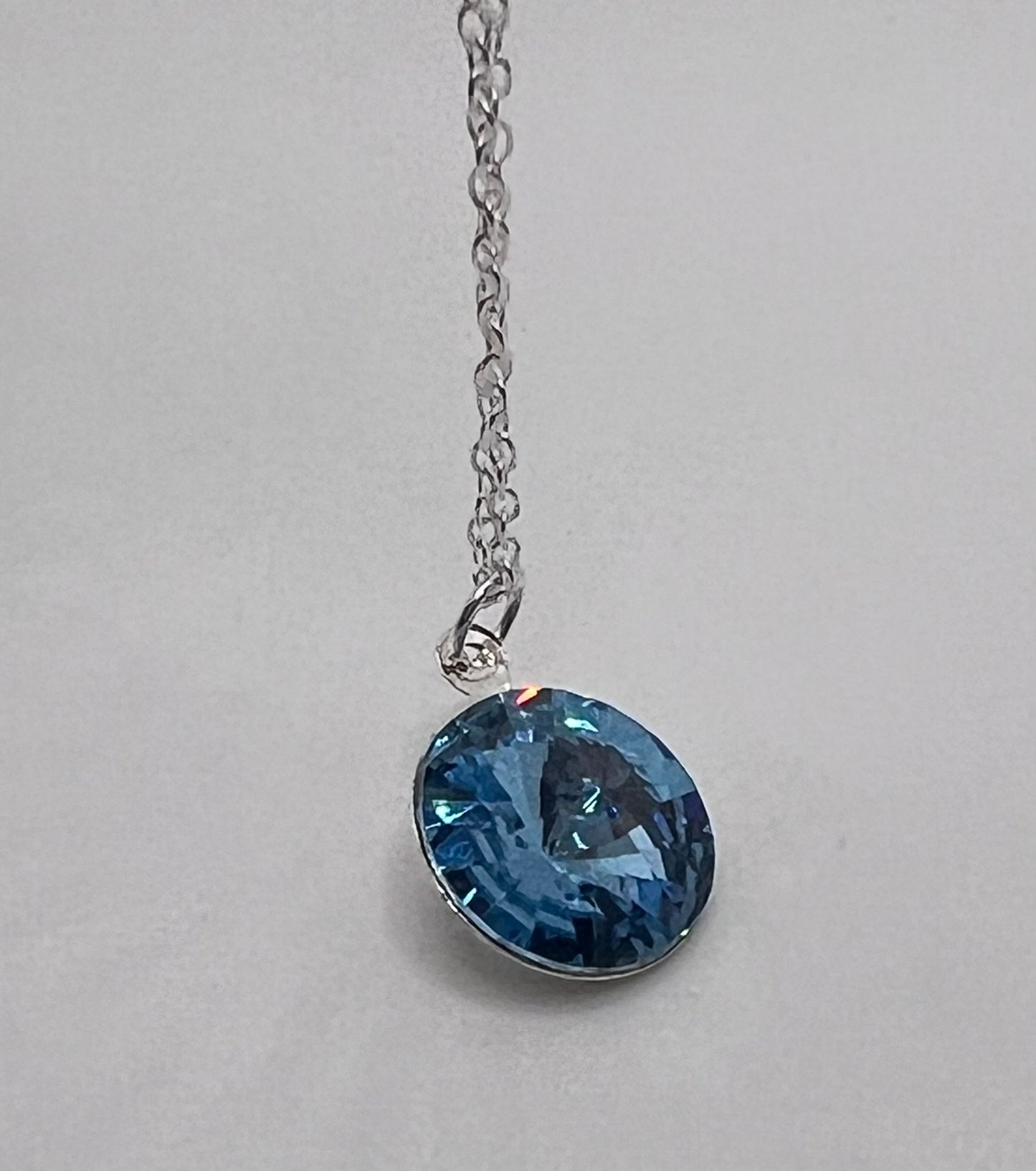 Aquamarine Crystal Rivoli Necklace