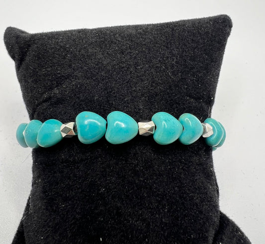 Turquoise Heart stretch bracelet